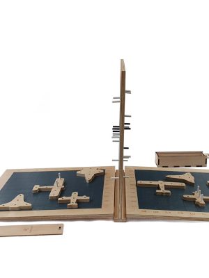 Joc Batalia Avioanelor vedere completa cu separator central cutii pini si avioane pentru evenimente