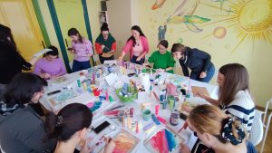 Grup cursanți - Atelier pictat Ana-Maria