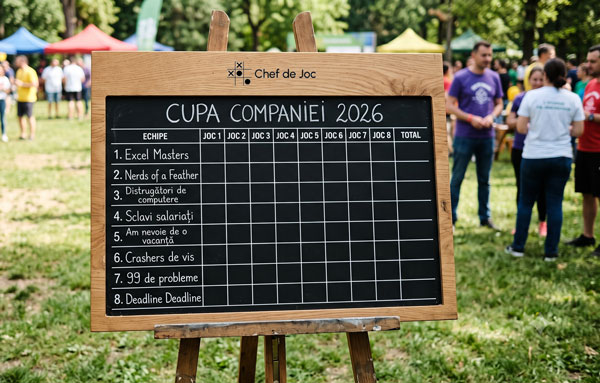 Tabel cu scoruri pentru Cupa Companiei, un alt fel de teambu building